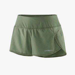 Patagonia Women's Strider Running Shorts in Sedge Green Size SMALL